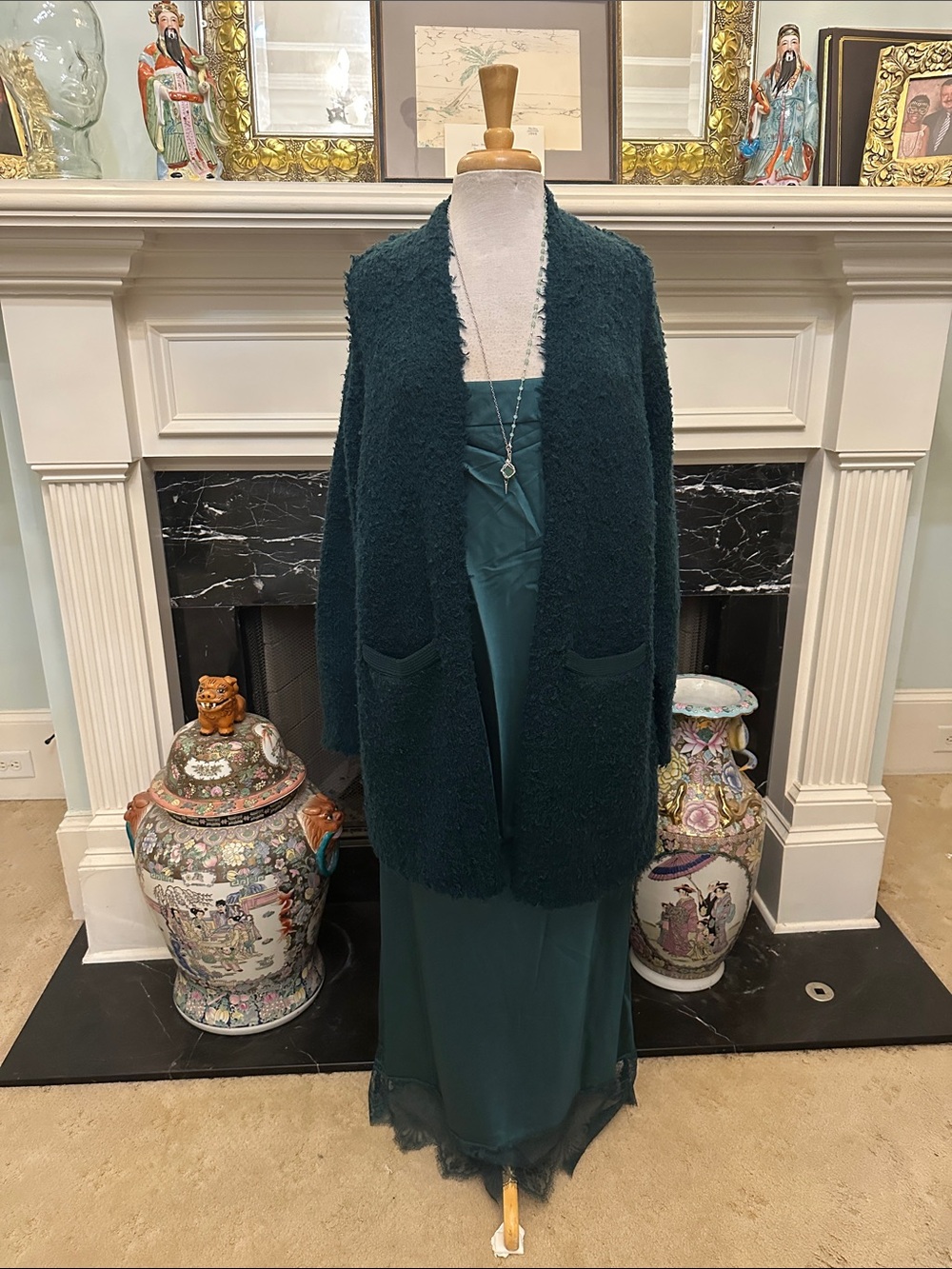 Free People Deep Teal Teddy Jacket
